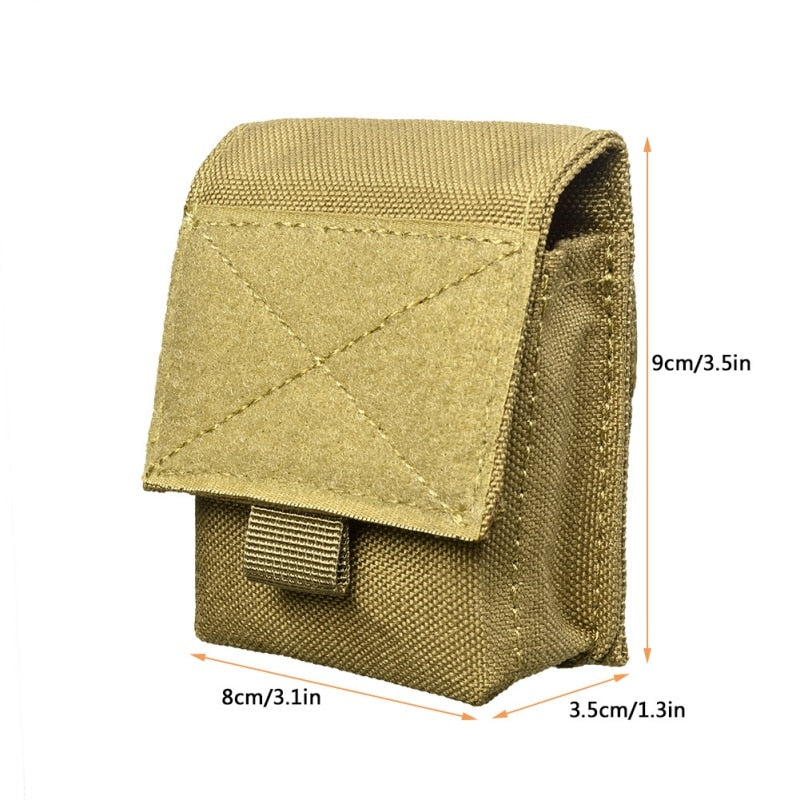 Military Molle EDC Pouch Waist Bag Tactical Single Cigarette Pouch Knife Flashlight Sheath Airsoft