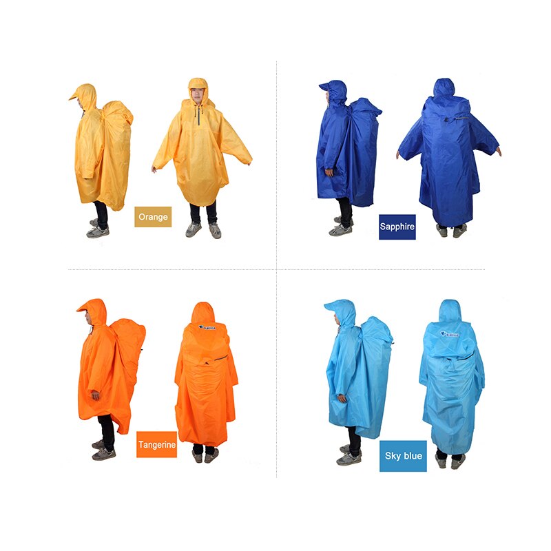 Backpack Cover One-piece Raincoat Poncho Rain Cape Outdoor Hiking Camping Jackets