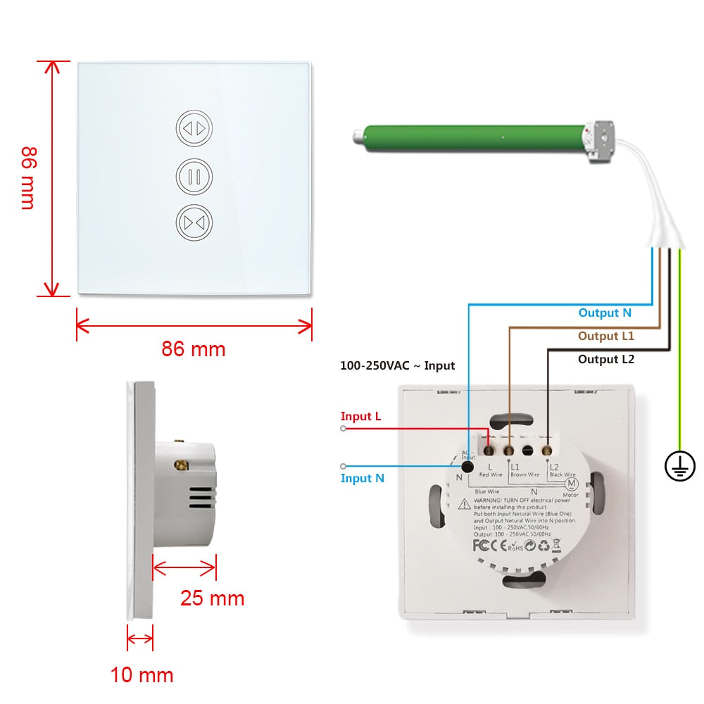 Smart Life WiFi Curtains Blinds Switch Roller Shutter Electric Motor Google Home Alexa Voice