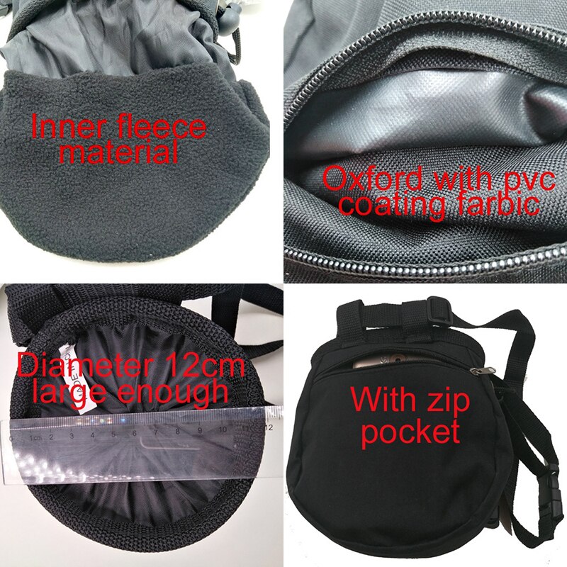 Rock Climbing Chalk Bag with Belt and Zipper Pocket for Fitness GYM Weight Lifting Hunting