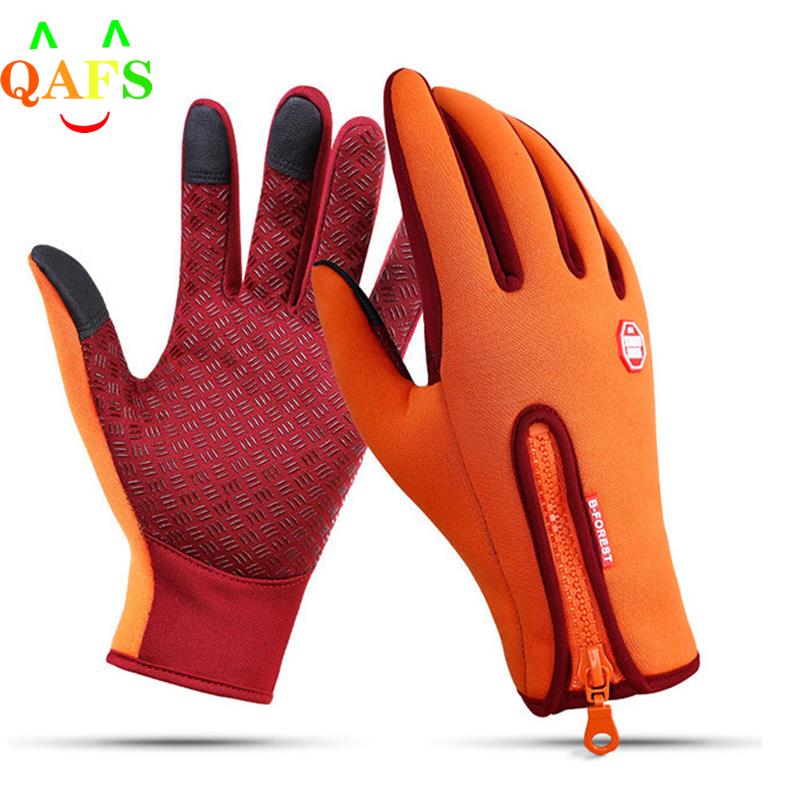 Outdoor Winter Gloves Waterproof Moto Thermal Fleece Lined Resistant Touch Screen Non-slip