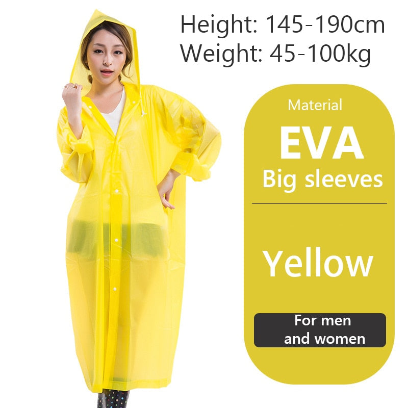 Women Men Impermeable Thickened Waterproof Raincoat Tourism Outdoor Hiking Rain Poncho