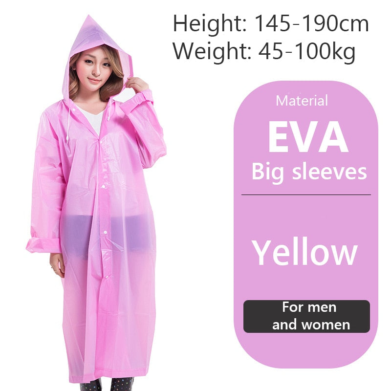 Women Men Impermeable Thickened Waterproof Raincoat Tourism Outdoor Hiking Rain Poncho