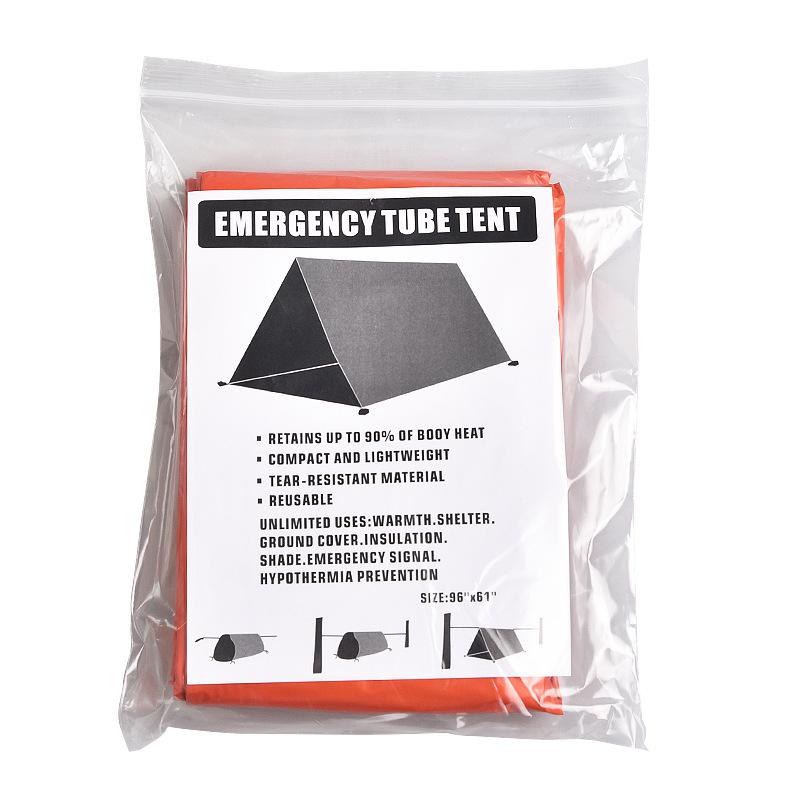 Orange Emergency Shelter Tents Waterproof Thermal Blanket Camping SOS Shelter Aluminum Tent