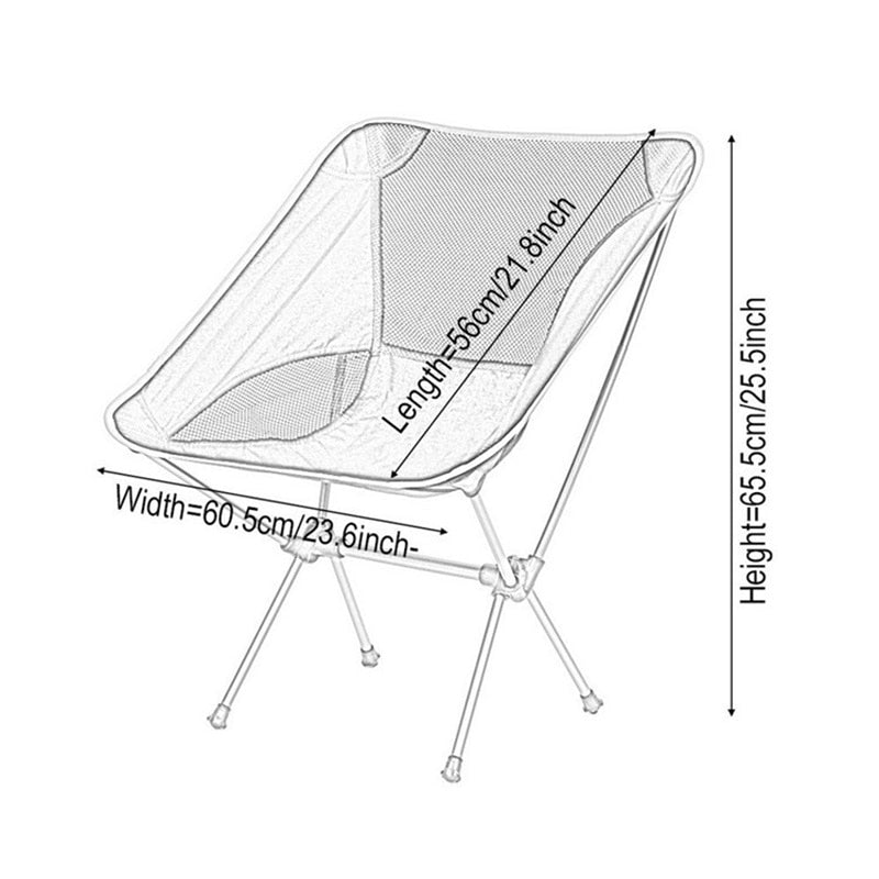 Portable Camping Beach Chair Lightweight Folding Fishing Outdoor camping Outdoor Ultra