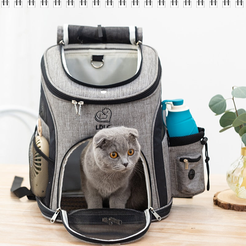 Travel Bag Pet Sports Backpack Portable Collapsible Breathable Cattery Pet