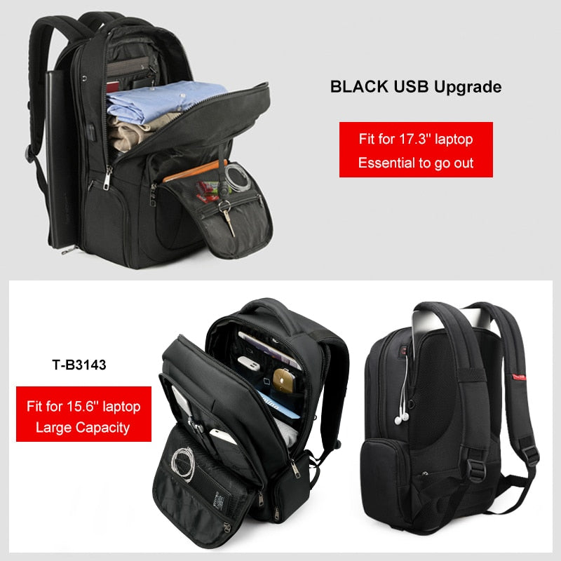 Men's Backpack 15.6 17.3inch Laptop For Anti Theft School Travel Bag Mochila