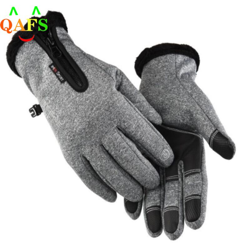 Outdoor Winter Gloves Waterproof Moto Thermal Fleece Lined Resistant Touch Screen Non-slip