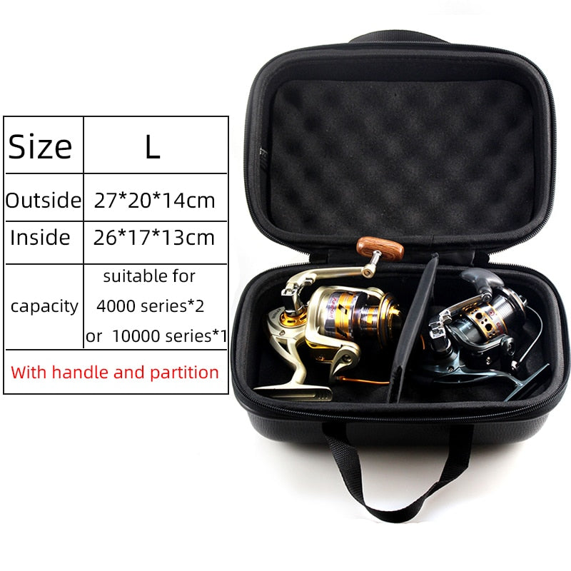 Fishing Bag Spinning Reel Case Cover Leather Reel Shockproof Waterproof Tackle Storage Case