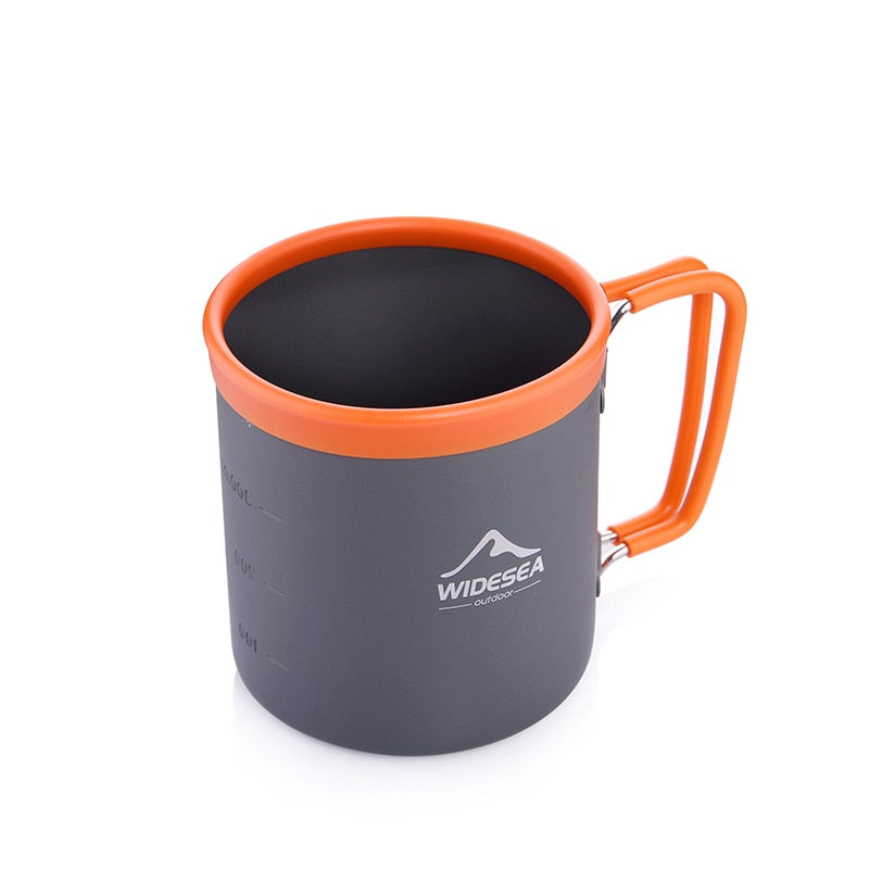 Widesea Camping Aluminum Cup Outdoor Mug Tourism Tableware Picnic Cooking Equipment