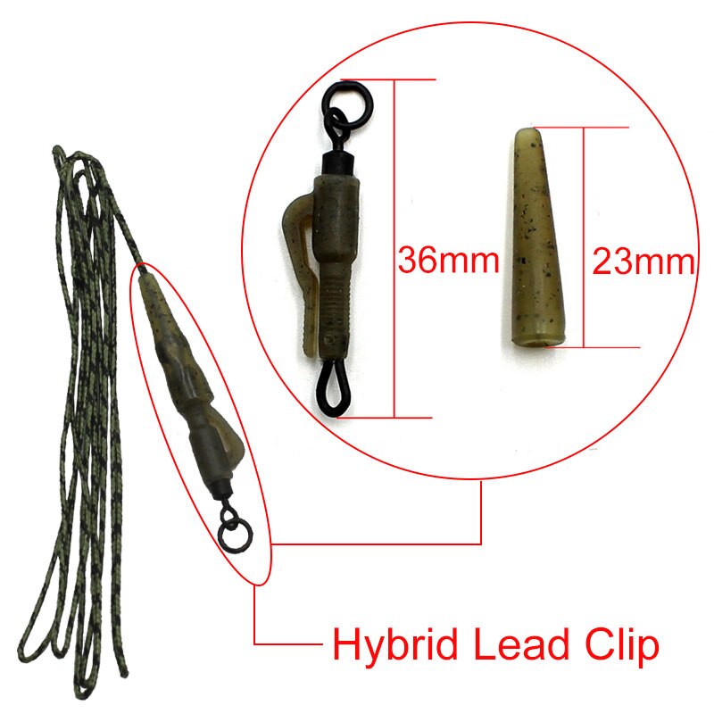 2PCS Carp Fishing Line Ready Tied Lead Core Leaders 45IB Leadcore With Quick Change