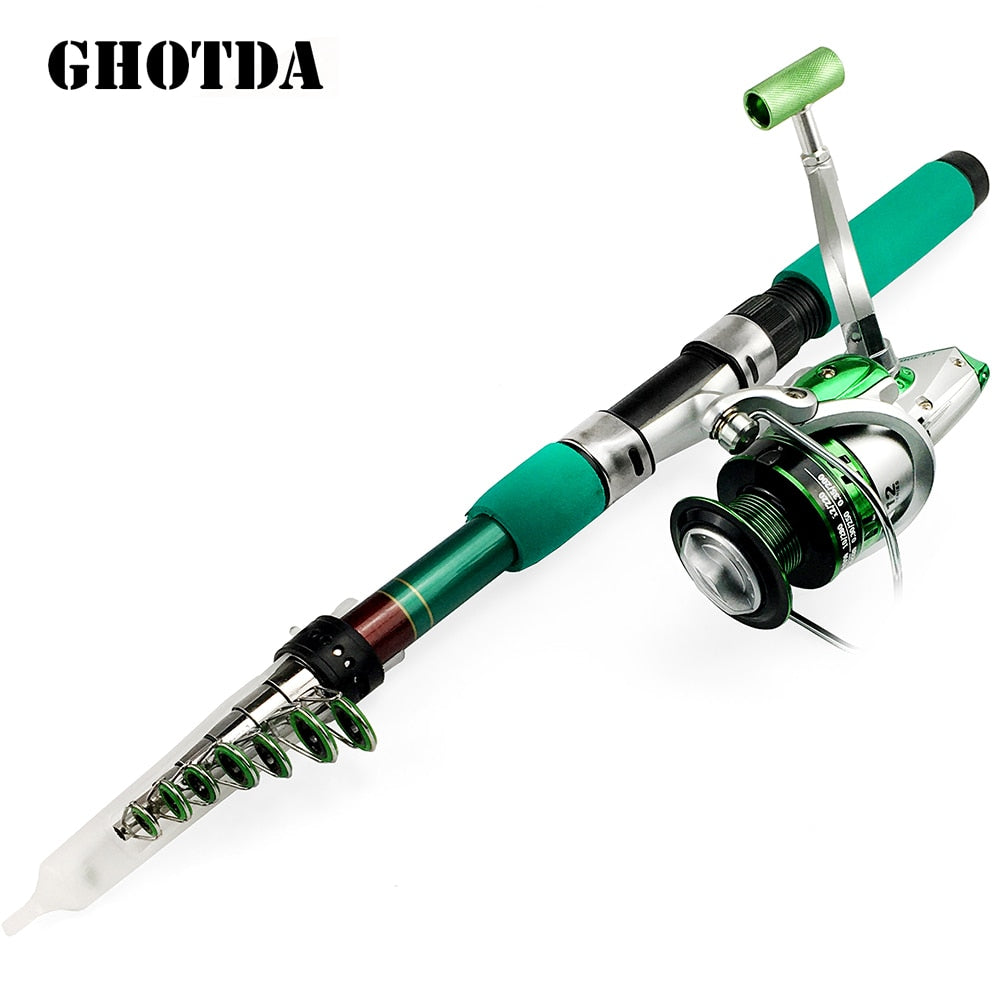 Fishing Rod Combo Telescopic and Spinning Fishing Reel Fishing Set Carp Fishing Rod Reel Kit