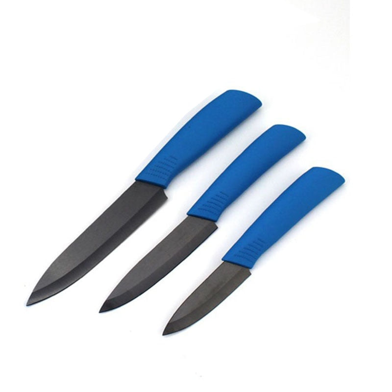 3 pcs Kitchen Ceramic Knives sharp Black Blade Knives Set Peeler Zirconia Fruit Chef Knife