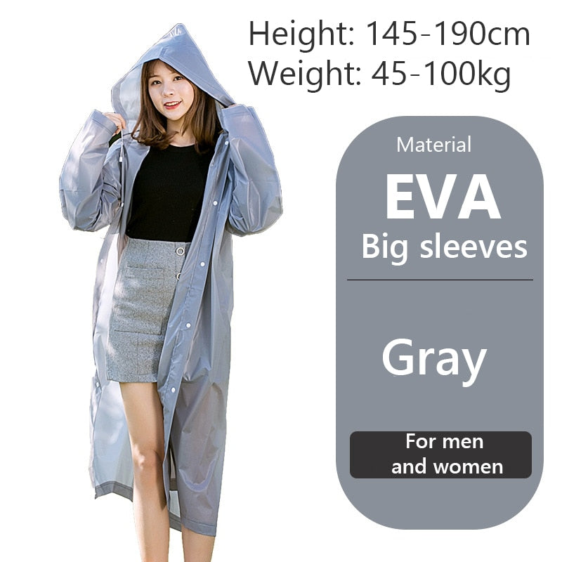 Women Men Impermeable Thickened Waterproof Raincoat Tourism Outdoor Hiking Rain Poncho