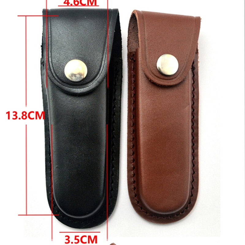 Fold Knife Tool Flashlight Belt Loop Case Holder Leather Sheath Holster Pouch Bag Pocket