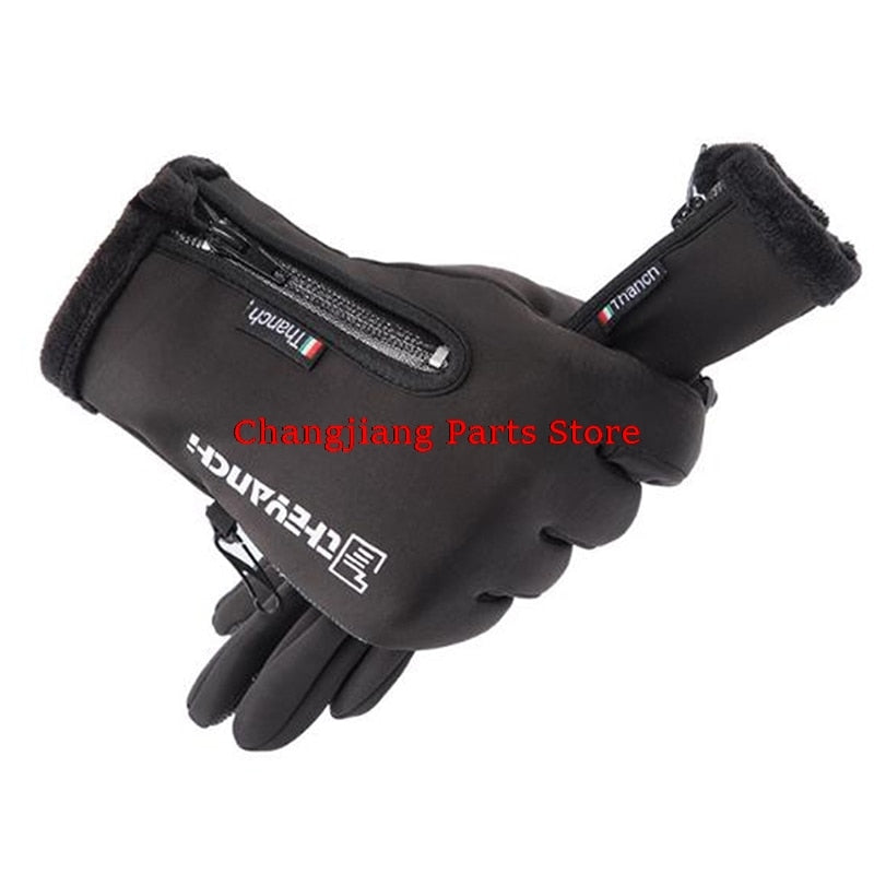 Outdoor Winter Gloves Waterproof Moto Thermal Fleece Lined Resistant Touch Screen Non-slip