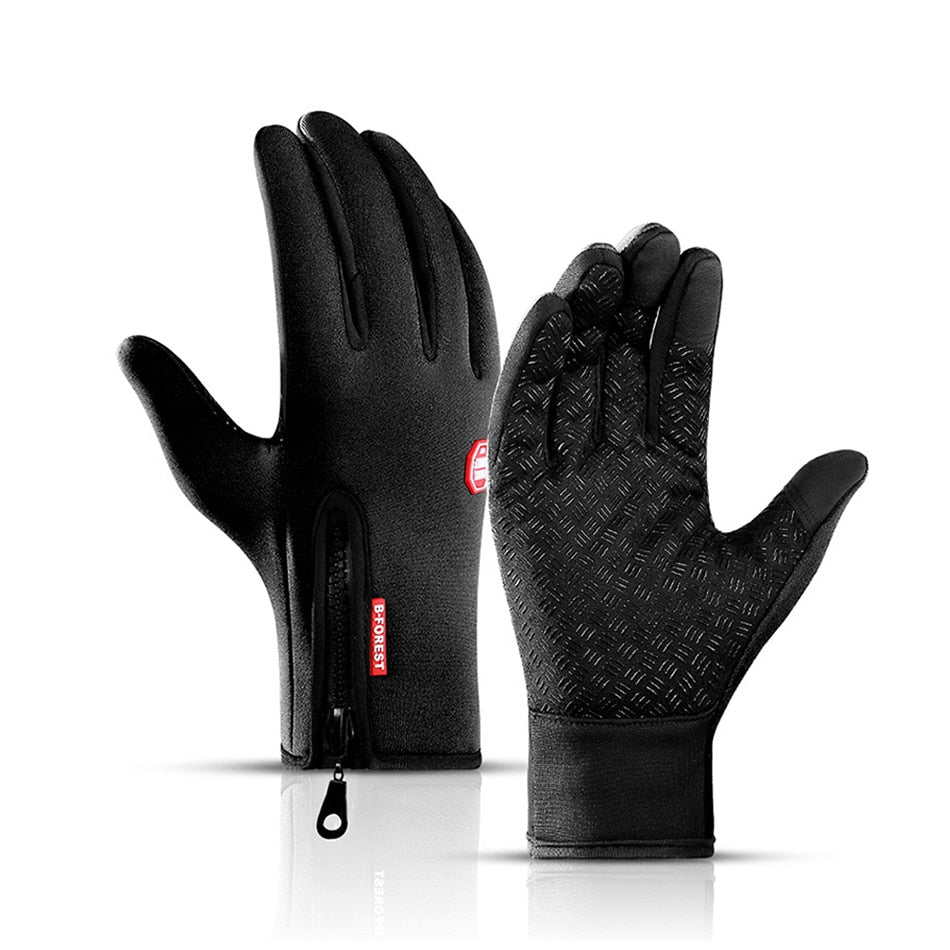 Winter Cycling Gloves Bicycle Warm Touchscreen Full Finger Gloves Waterproof Outdoor