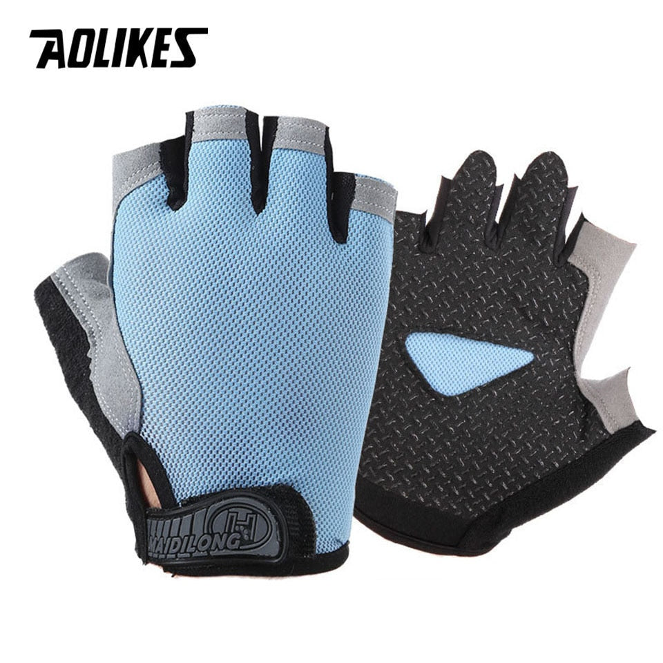 AOLIKES Cycling Gloves MTB Road Riding Gloves Anti-slip Camping Hiking Gloves Gym Fitness