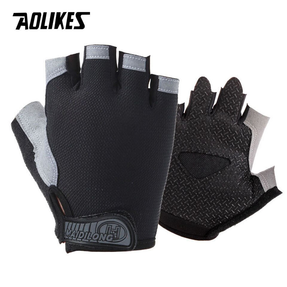 AOLIKES Cycling Gloves MTB Road Riding Gloves Anti-slip Camping Hiking Gloves Gym Fitness