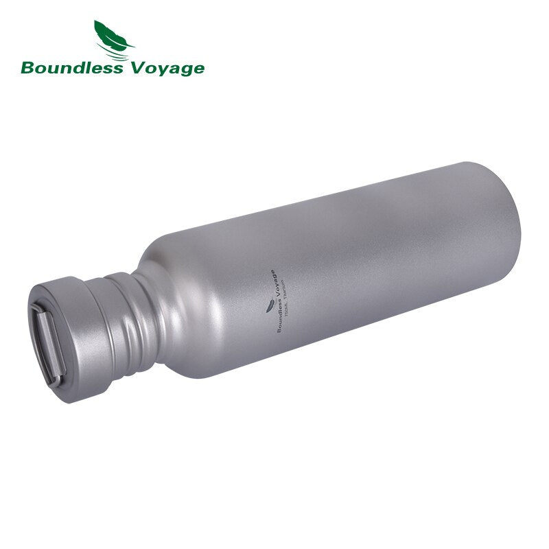 Titanium Water Bottle with Titanium Lid Outdoor Camping Cycling Hiking Tableware