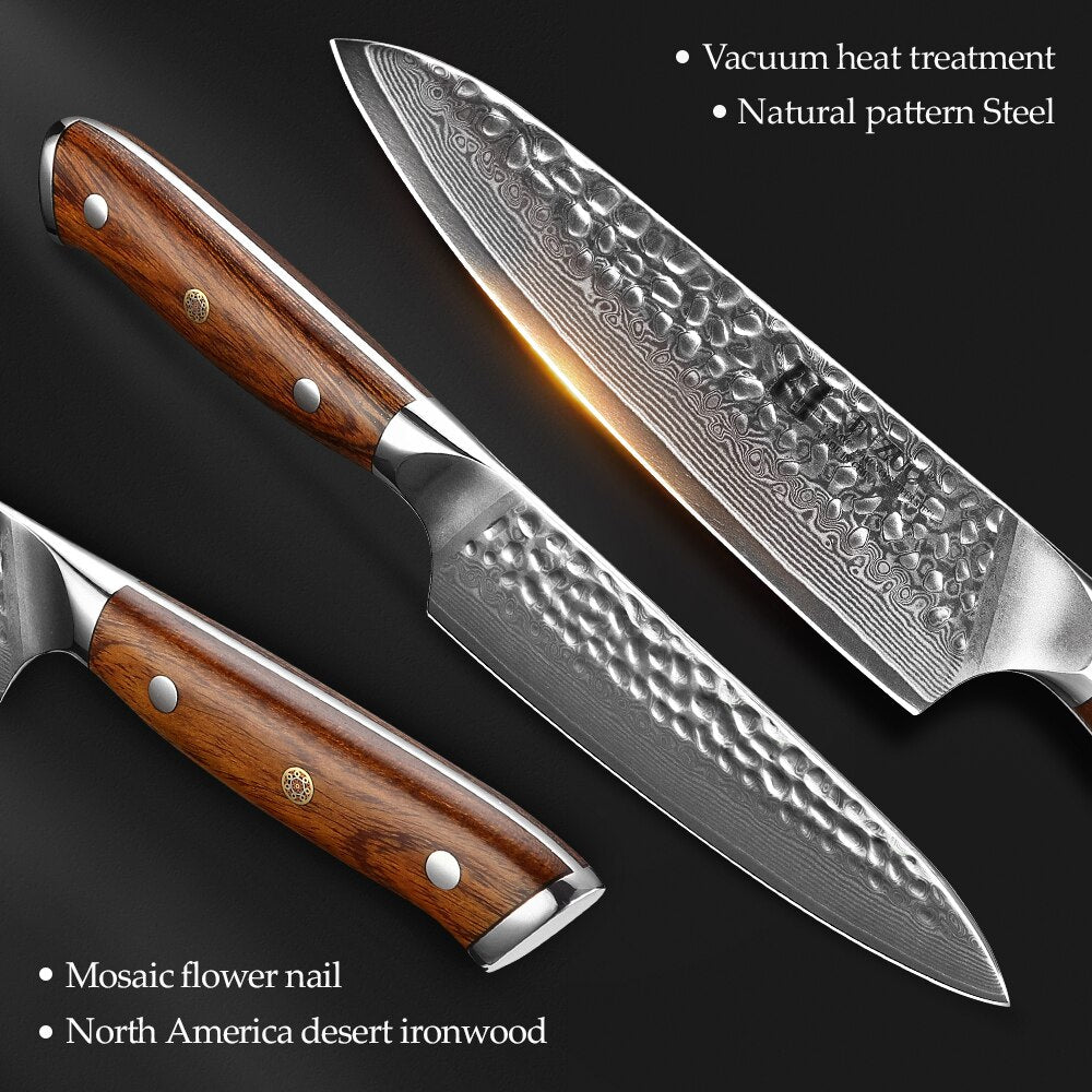 Utility Knife 67 Layers VG10 Damascus Stainless Steel Japan Chef Knife Kitchen Cook Knives