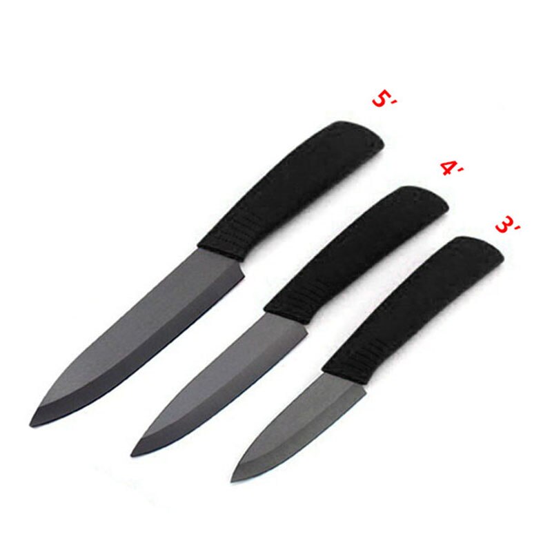 3 pcs Kitchen Ceramic Knives sharp Black Blade Knives Set Peeler Zirconia Fruit Chef Knife