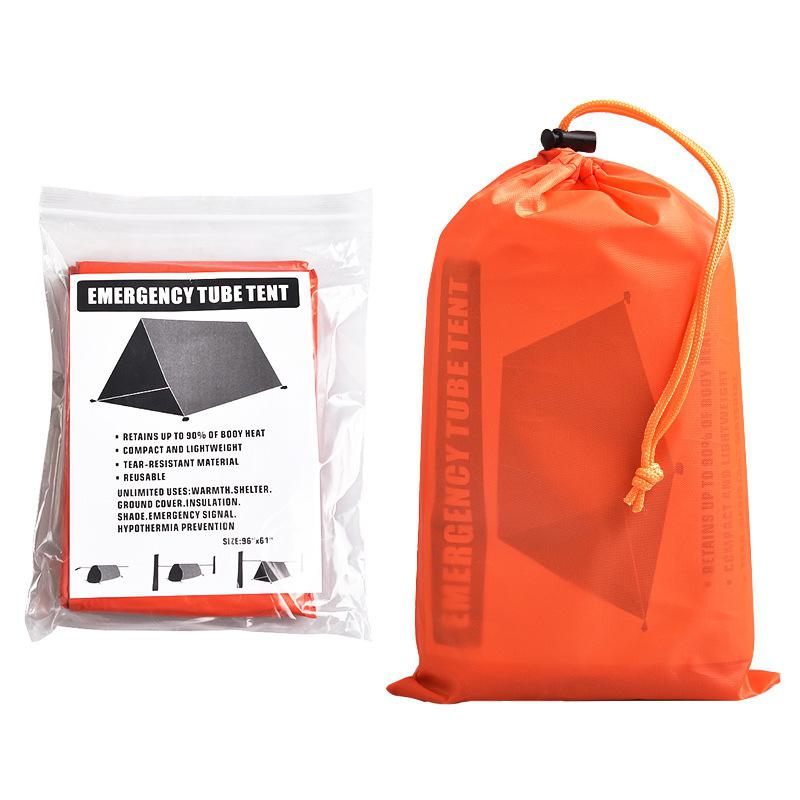 Orange Emergency Shelter Tents Waterproof Thermal Blanket Camping SOS Shelter Aluminum Tent