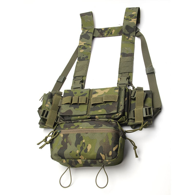 Tactical MK3 Chest Rig Micro Chassis SACK Pouch H Harness M4 AK Magazine Insert Airsoft