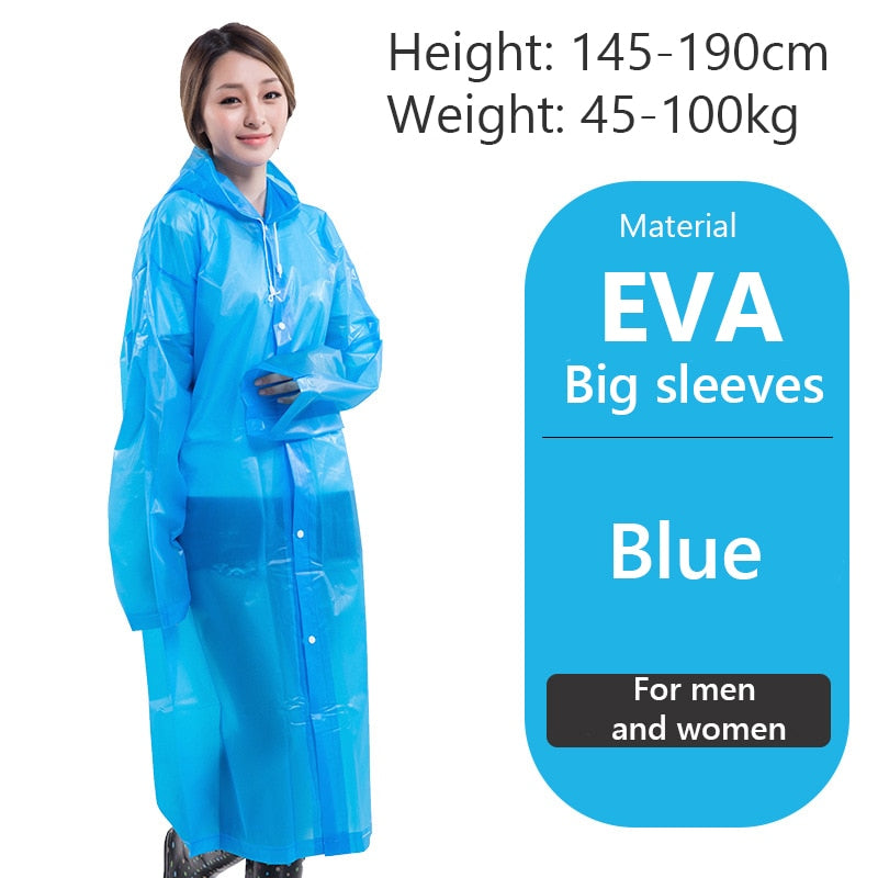 Women Men Impermeable Thickened Waterproof Raincoat Tourism Outdoor Hiking Rain Poncho