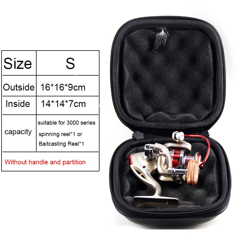 Fishing Bag Spinning Reel Case Cover Leather Reel Shockproof Waterproof Tackle Storage Case