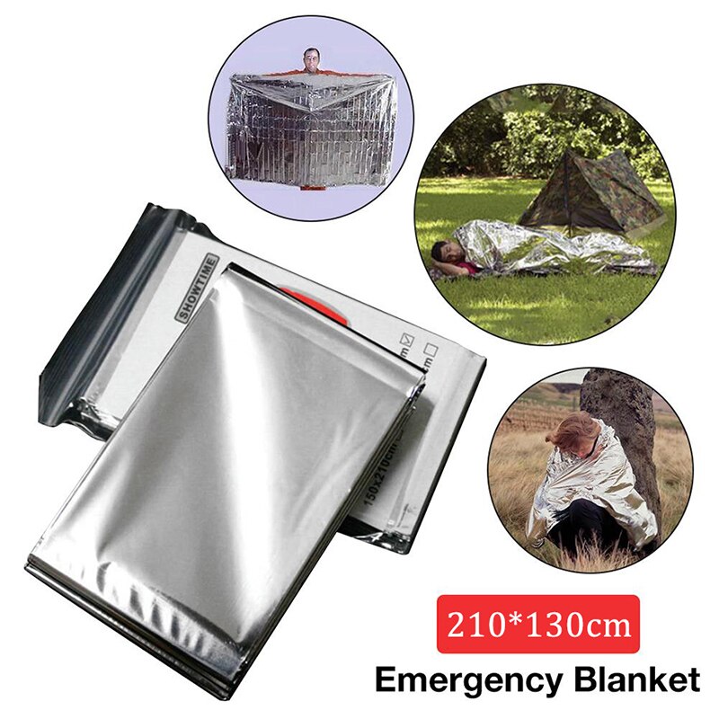 Outdoor Emergency Thermal Blanket Reflective Aluminum WaterProof Keep Warm Survival Tool