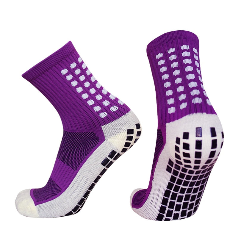 New Anti-slip Soccer Socks Men Women Outdoor Sport Grip Football Socks