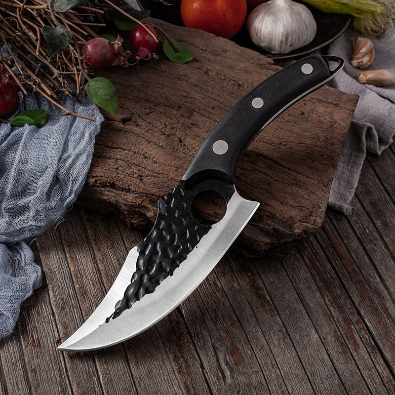 6'' Meat Cleaver Butcher Knife Stainless Steel Hand Forged Boning Knife Chopping Slicing