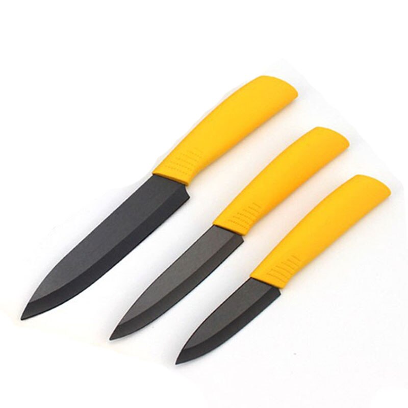 3 pcs Kitchen Ceramic Knives sharp Black Blade Knives Set Peeler Zirconia Fruit Chef Knife