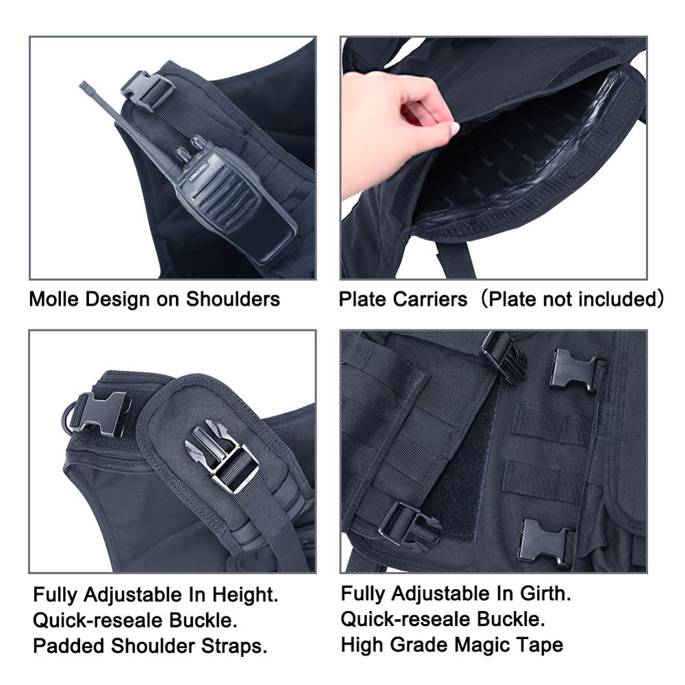 MGFLASHFORCE Airsoft Tactical Vest Plate Carrier Swat Paintball Vest Military Army Armor Police Vest