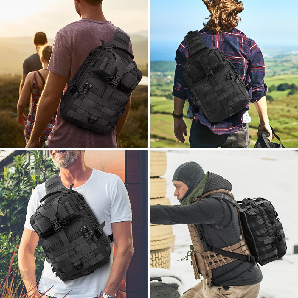 20L Tactical Assault Pack Military Sling Backpack Army Molle Waterproof EDC Rucksack Bag