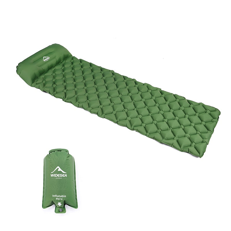 Widesea Camping Sleeping Pad Inflatable Air Mattresses Outdoor Mat Furniture Bed