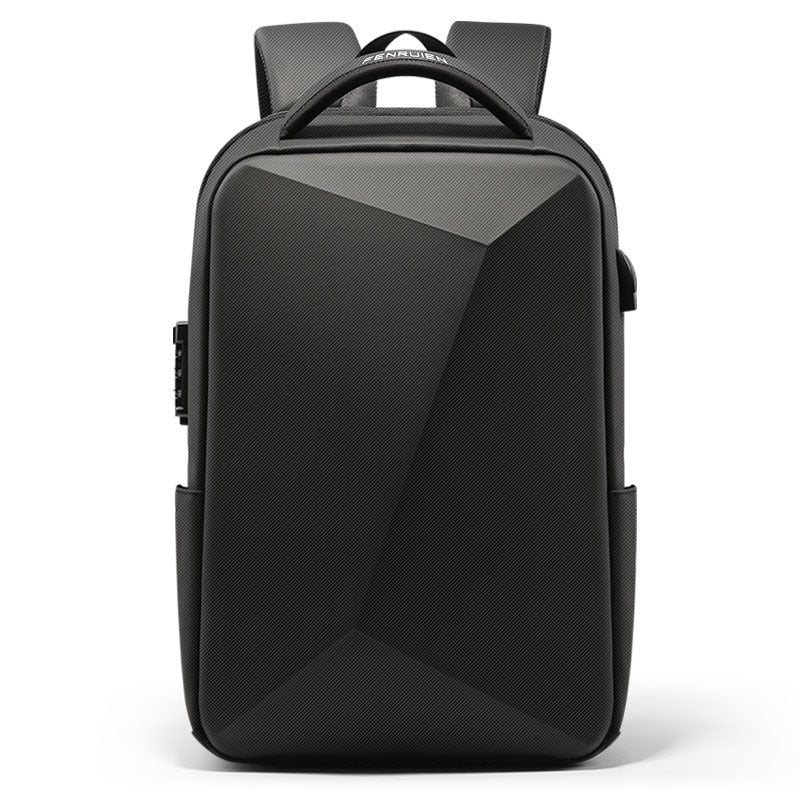 Rowe Laptop Backpack Business Men USB Charging Anti-theft Waterproof Black