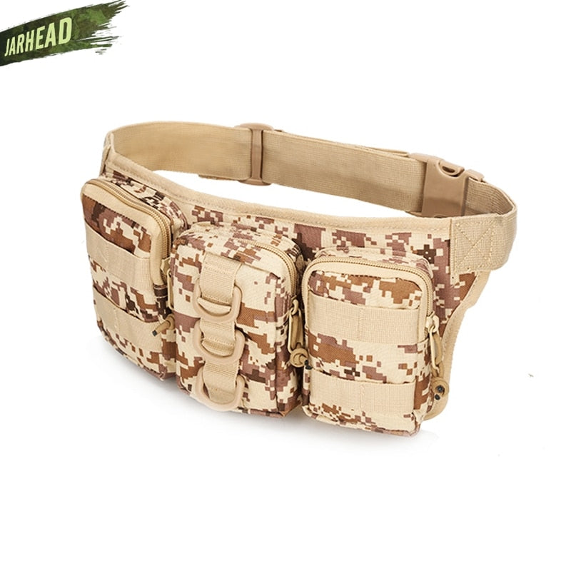 Tactical Waterproof Men Waist Pack Hiking nylon Waist Bag Outdoor Army Military Hunting