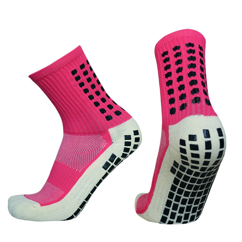 New Anti-slip Soccer Socks Men Women Outdoor Sport Grip Football Socks