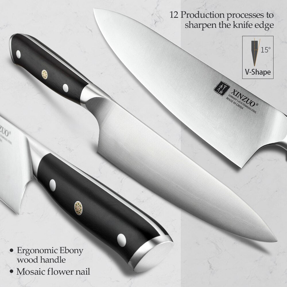 8.5'' Inch Chef Knife German 1.4116 Stainless Steel Kitchen Knives New Arrival Cooking Accessory