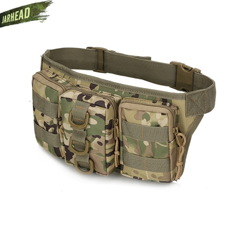 Tactical Waterproof Men Waist Pack Hiking nylon Waist Bag Outdoor Army Military Hunting