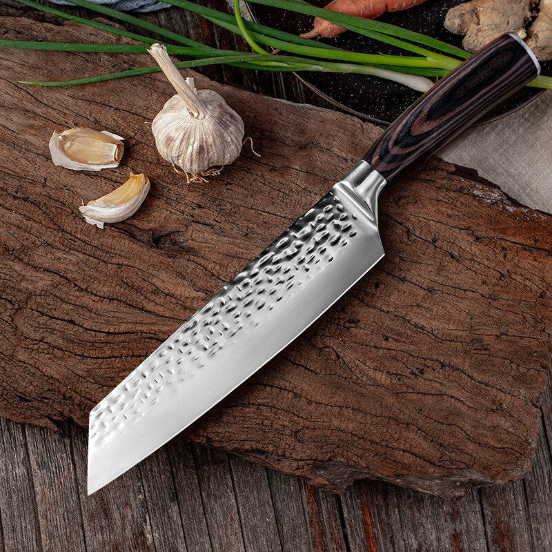 Forged Japanese Chef Knife Stainless Steel Kitchen Cooking Meat Cleaver Vegetable Cutting