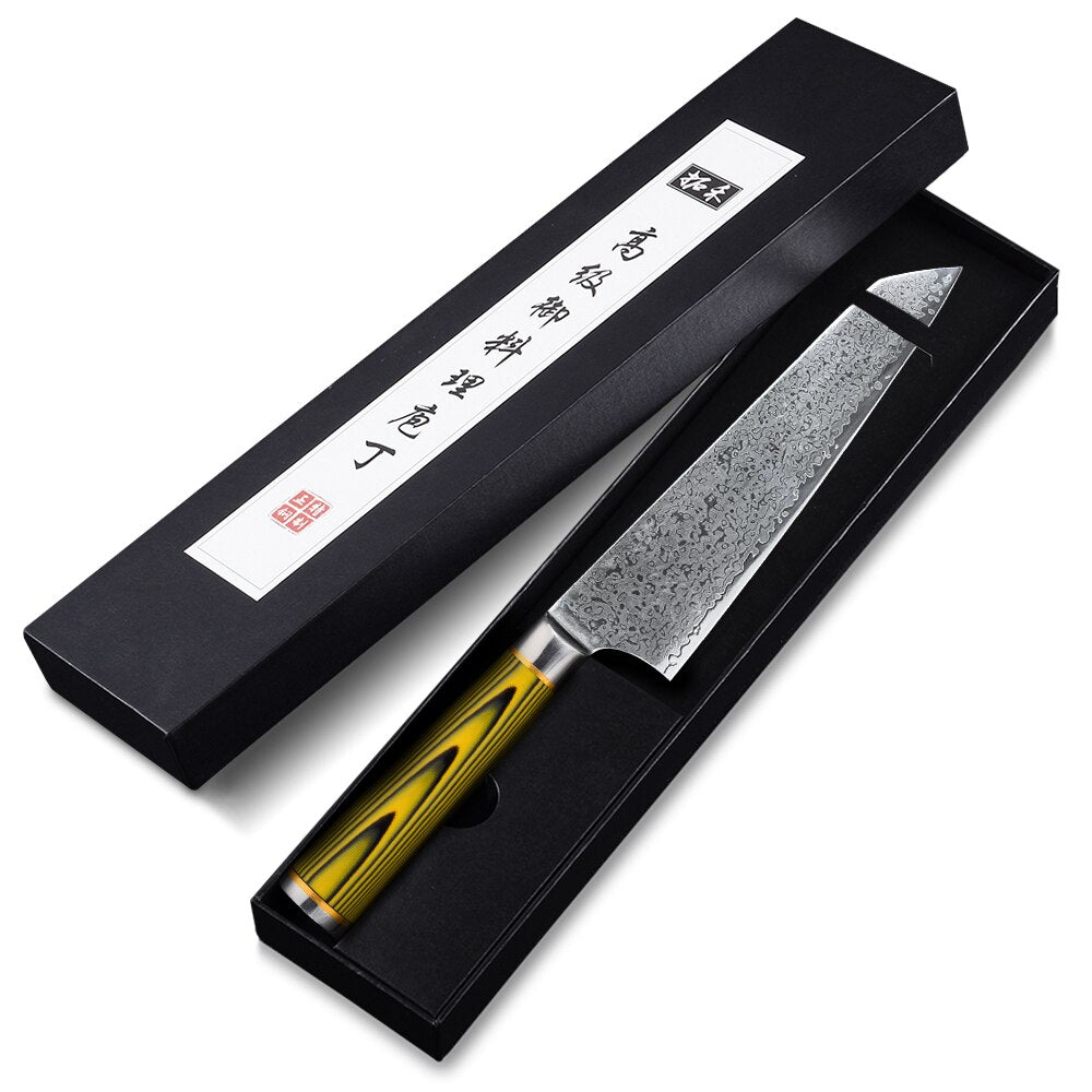 TURWHO 8 Inch Japanese Chef Knife 7-Layer 440C Damascus Stainless Steel Kitchen