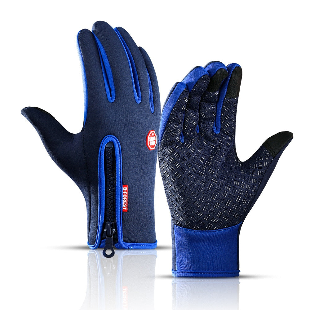 Winter Cycling Gloves Bicycle Warm Touchscreen Full Finger Gloves Waterproof Outdoor