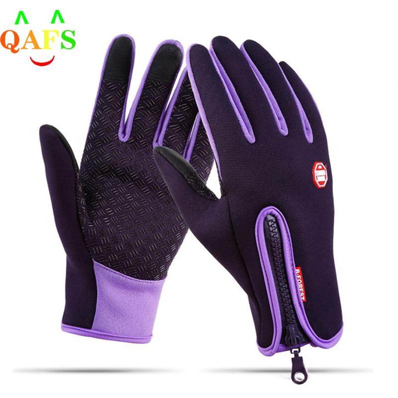 Outdoor Winter Gloves Waterproof Moto Thermal Fleece Lined Resistant Touch Screen Non-slip