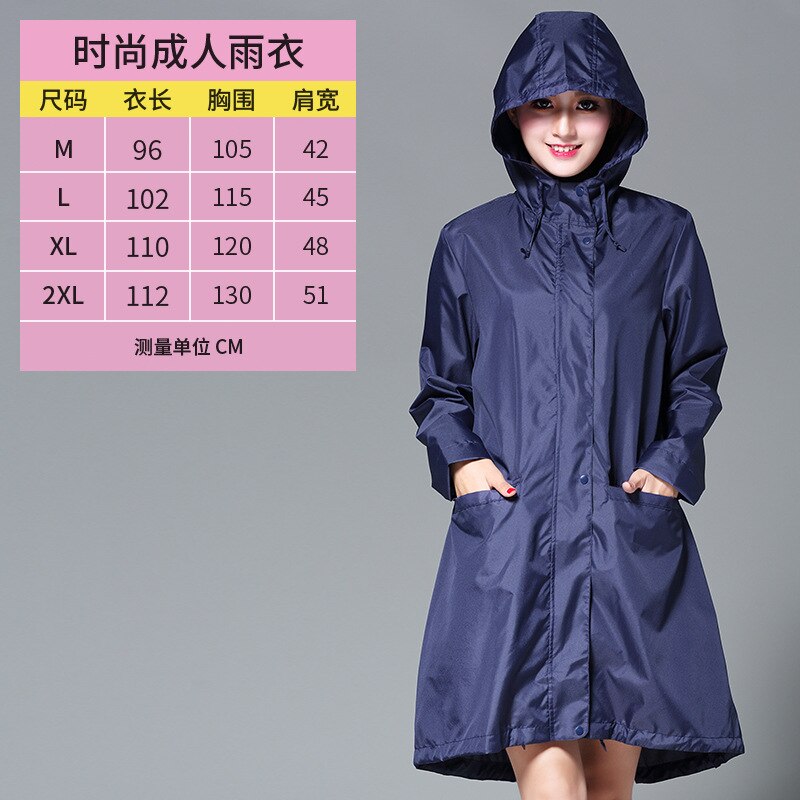 Long Raincoat Women Waterproof Windproof Hooded Light Hiking Coat Ponchos