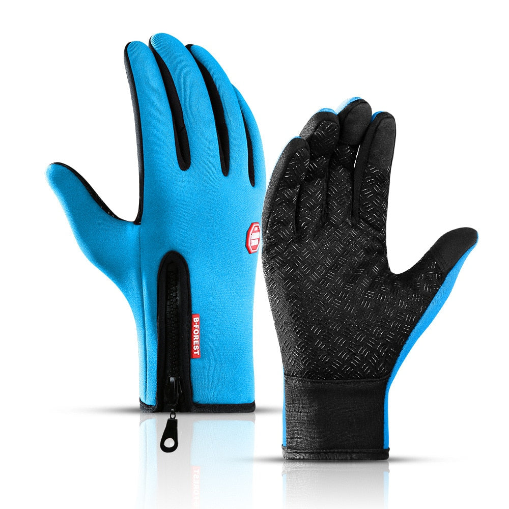 Winter Cycling Gloves Bicycle Warm Touchscreen Full Finger Gloves Waterproof Outdoor