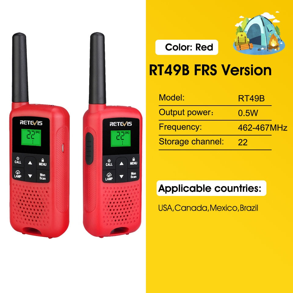 Retevis RT649B Walkie Talkie 2 or 4 Pcs PMR446 Walkie-talkies 1.8km for Motorola Two-way