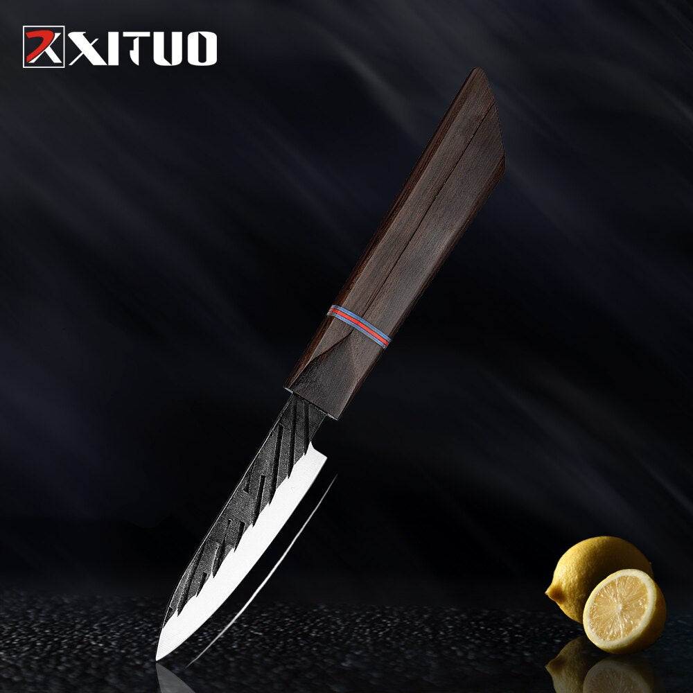 8 Sets Kitchen knives Handmade Forged Japanese Sharp Chef Knife 440C Steel Cleaver